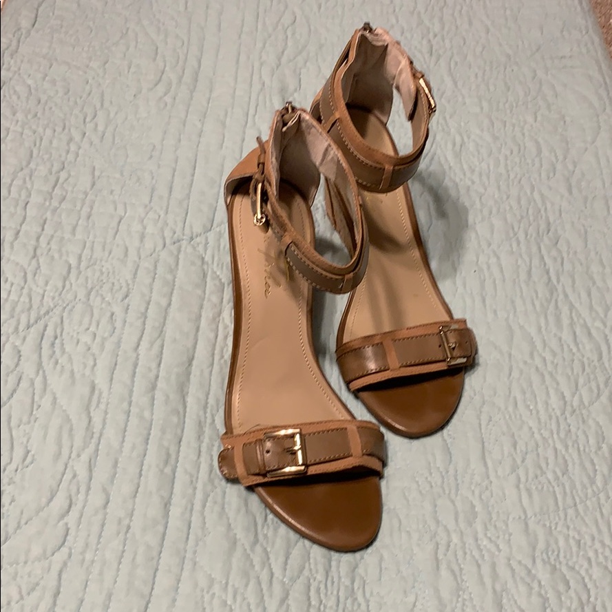 Marc Fisher Leather Wedge Sandals
